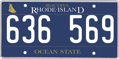 RI license plate 636569