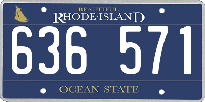 RI license plate 636571