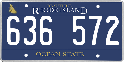 RI license plate 636572