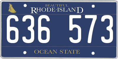 RI license plate 636573