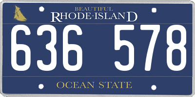 RI license plate 636578