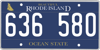 RI license plate 636580