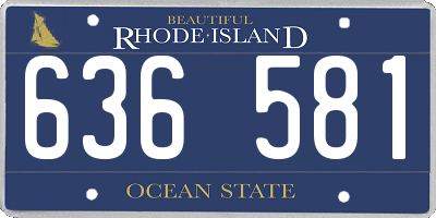 RI license plate 636581
