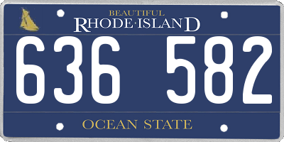 RI license plate 636582
