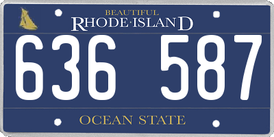 RI license plate 636587