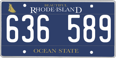 RI license plate 636589