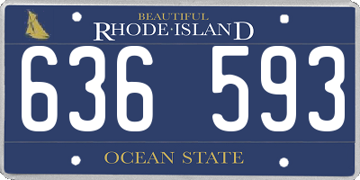 RI license plate 636593