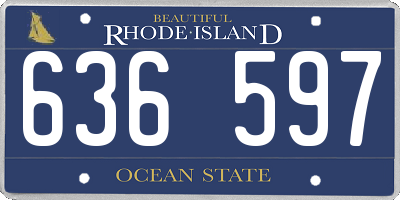 RI license plate 636597