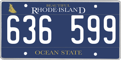 RI license plate 636599