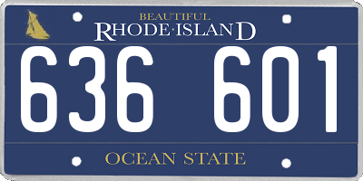 RI license plate 636601