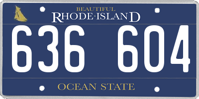 RI license plate 636604