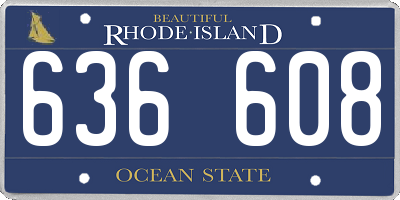 RI license plate 636608