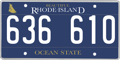 RI license plate 636610