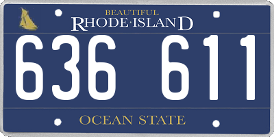RI license plate 636611