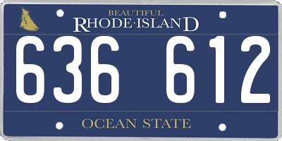 RI license plate 636612