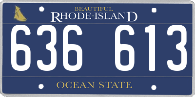 RI license plate 636613