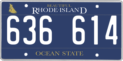 RI license plate 636614