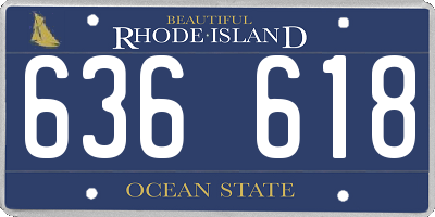 RI license plate 636618