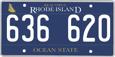 RI license plate 636620