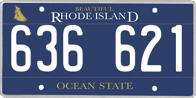 RI license plate 636621