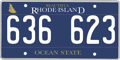RI license plate 636623