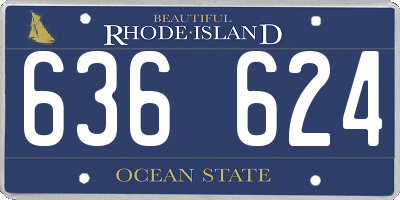RI license plate 636624