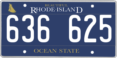 RI license plate 636625