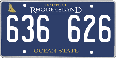 RI license plate 636626
