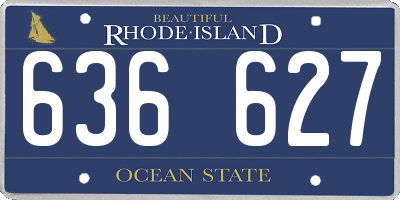 RI license plate 636627