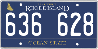 RI license plate 636628