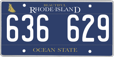 RI license plate 636629