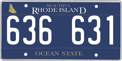 RI license plate 636631