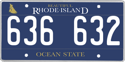 RI license plate 636632