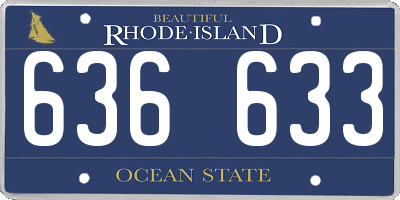 RI license plate 636633