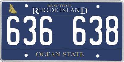 RI license plate 636638