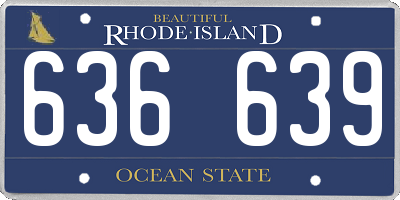 RI license plate 636639