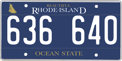 RI license plate 636640