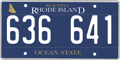 RI license plate 636641