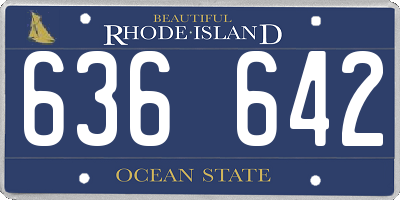 RI license plate 636642