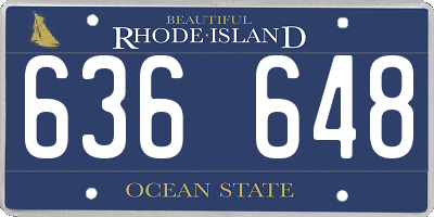 RI license plate 636648