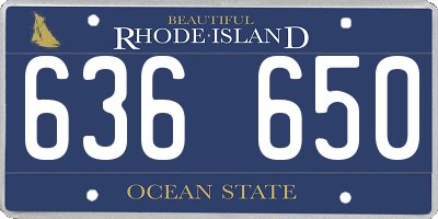 RI license plate 636650