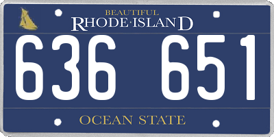 RI license plate 636651