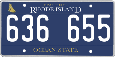 RI license plate 636655