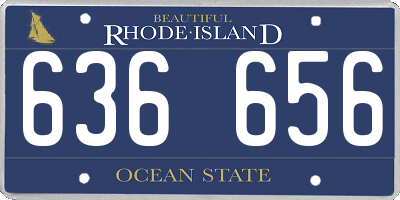 RI license plate 636656