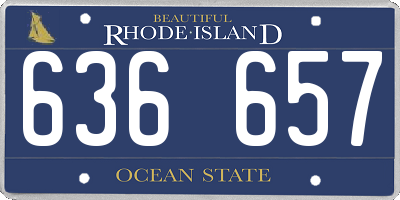 RI license plate 636657