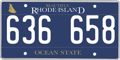 RI license plate 636658