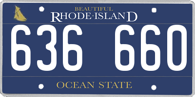 RI license plate 636660