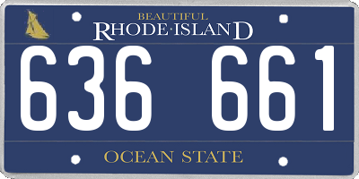 RI license plate 636661