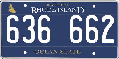 RI license plate 636662