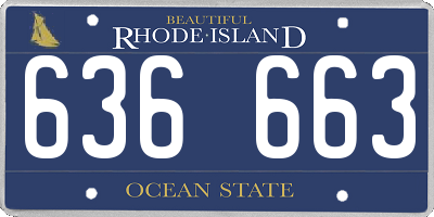 RI license plate 636663